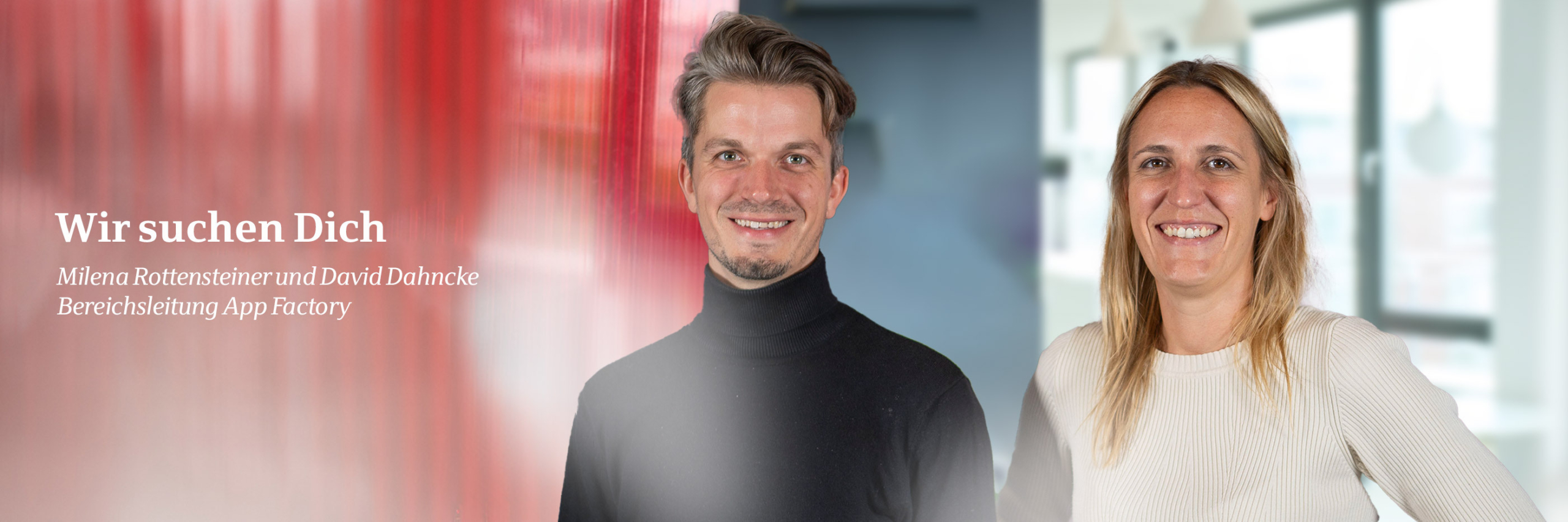 Jobs in der App Factory, David und Milena