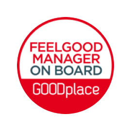 GOODplace-Siegel ‚Feelgood Manager on Board‘ – Auszeichnung für Unternehmen mit professionellem Feelgood-Management und moderner Unternehmenskultur.