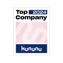 kununu Top Company 2024: Auszeichnung für Arbeitgeberattraktivität basierend auf Mitarbeiterbewertungen.